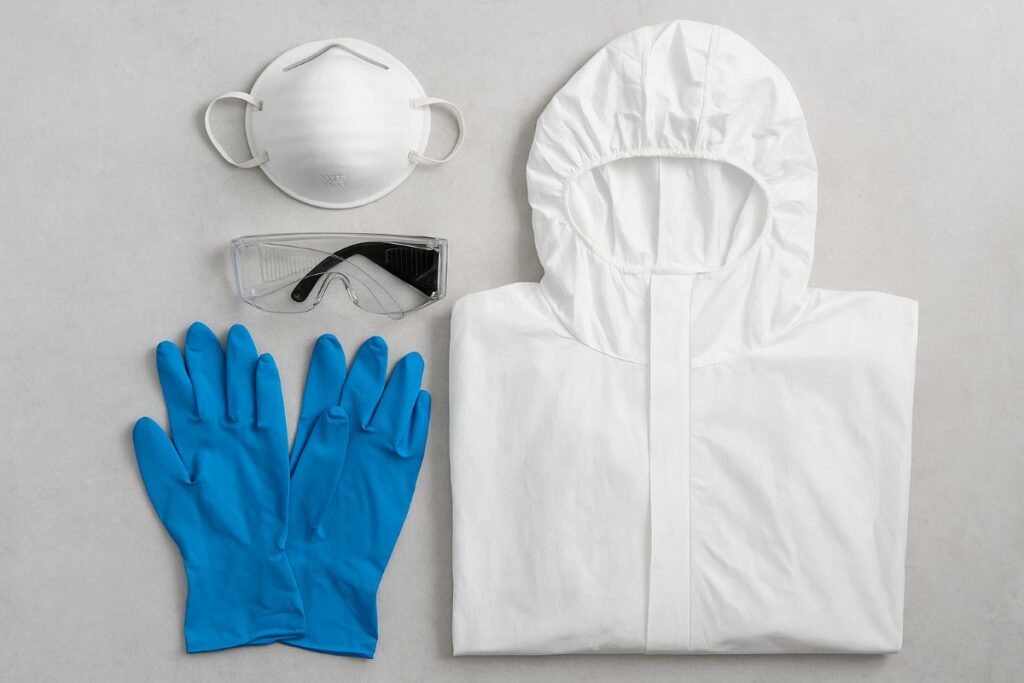 Equipo necesario para limpiar una pared con moho