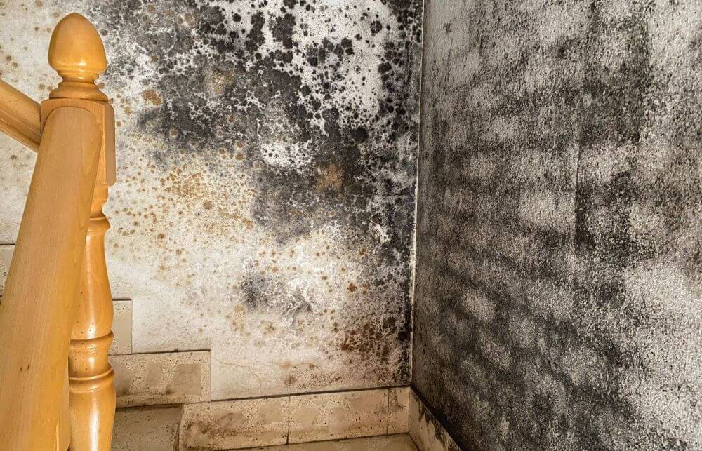 Limpiar una pared con moho