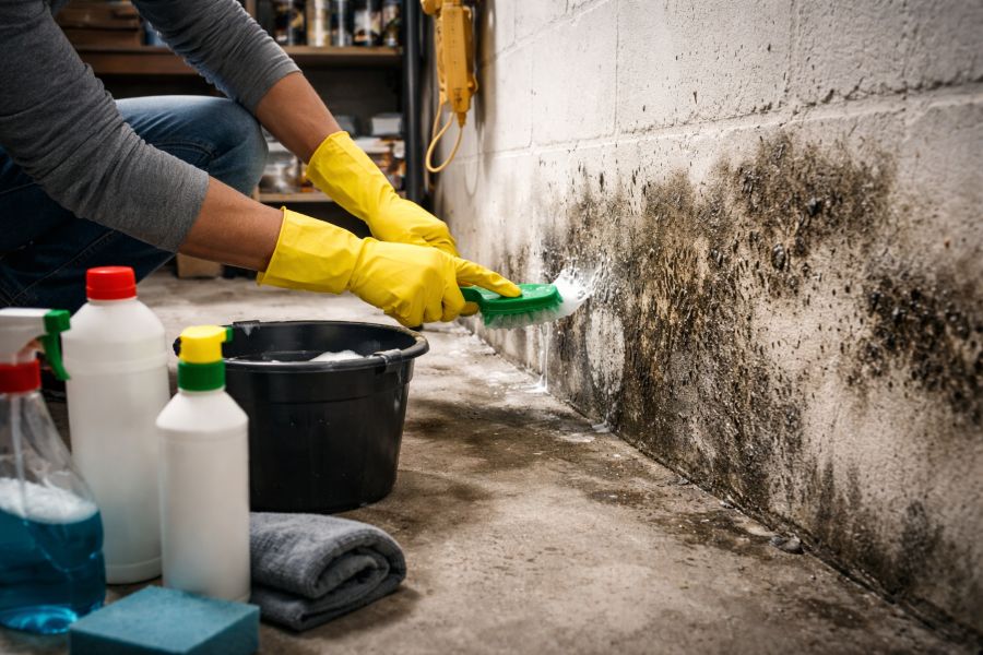 Cómo eliminar moho en sótanos y garajes